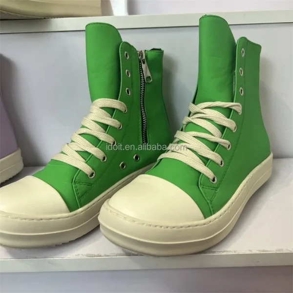 Vintage Design Women  Men Shoes Thick Shoe Lace Fashion High Top Leather Casual Women Flat Boots - Image 5