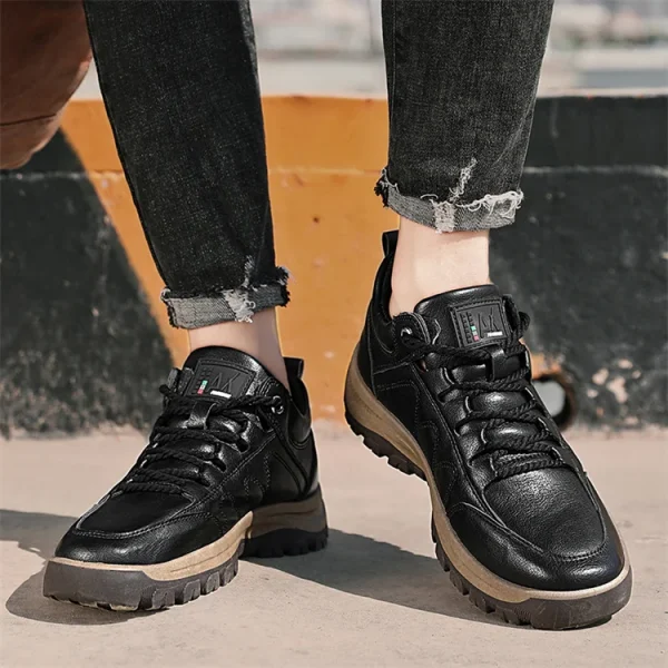 Wholesale Fashion Outdoor Climbing Sports Men's Western Waterproof  Ankle Platform Safety Boots - Image 5