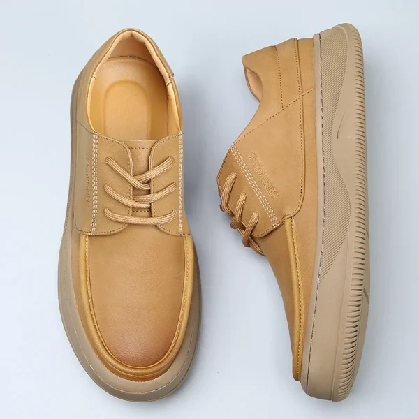 New 2025 Models Top Grade Cow Leather Casual Oxford Shoes for Men Fashion Italy Design Boat Shoe Sneaker Durable Best Quality - Image 4