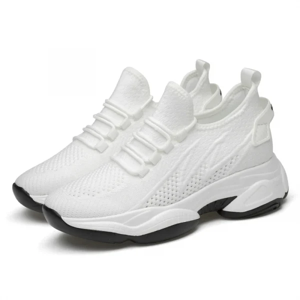 Invisible Inner Height Increasing 6cm 8cm10cm Flying Mesh Casual Sneakers for Men Lace-Up Anti-Slip Size 36-44 - Image 4