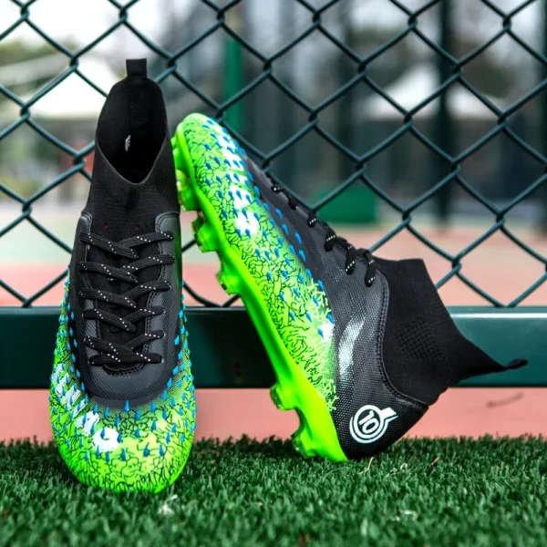 Greatshoes Green Football Shoes Soccer Boots Supplier,Field Football Boot Original Futsal Soccer Shoes Men - Image 2