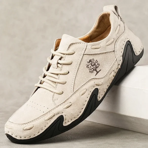 Outdoor Men Casual Shoes Men Suede Leather Sneakers Handmade Breathable Mens Loafers Moccasins Flat Driving Boat Shoes Plus Size - Image 5