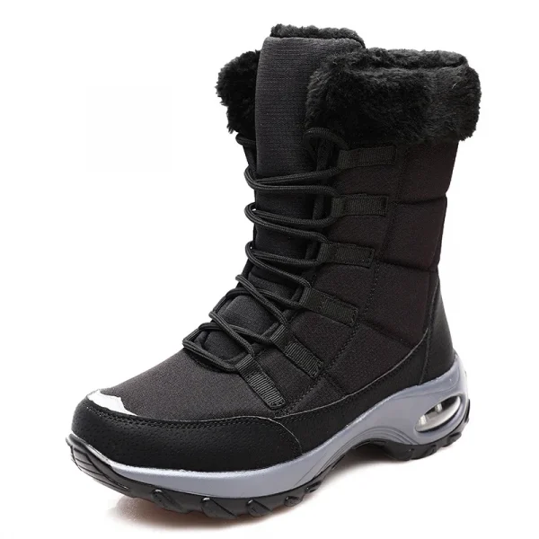 Women Winter Boots Heels Women's Ankle Boots Thick-soled Wool Casual  Snow Boots for Women Shoes - Image 5