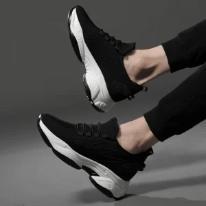 Invisible Inner Height Increasing 6cm 8cm10cm Flying Mesh Casual Sneakers for Men Lace-Up Anti-Slip Size 36-44
