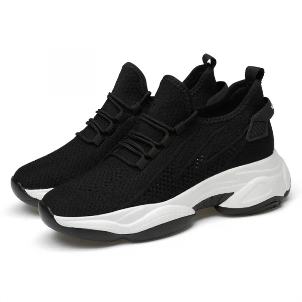 Invisible Inner Height Increasing 6cm 8cm10cm Flying Mesh Casual Sneakers for Men Lace-Up Anti-Slip Size 36-44 - Image 5