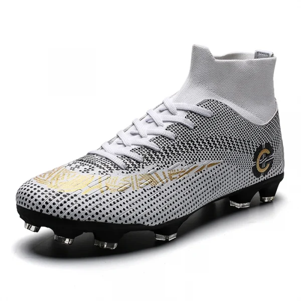 High Ankle Professional Long Nail Anti slip and Wear-resistant Training Fashion Football Sneakers Soccer Boots for Men - Image 2