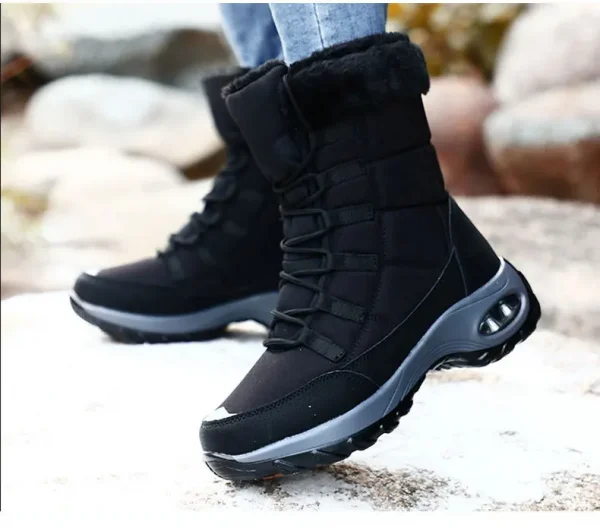Women Winter Boots Heels Women's Ankle Boots Thick-soled Wool Casual  Snow Boots for Women Shoes