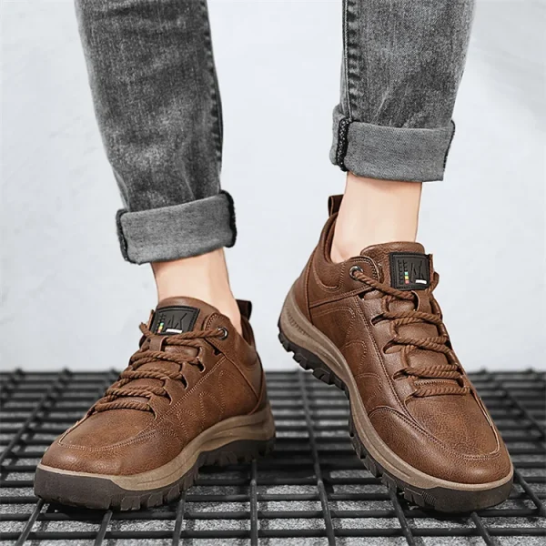 Wholesale Fashion Outdoor Climbing Sports Men's Western Waterproof  Ankle Platform Safety Boots - Image 3