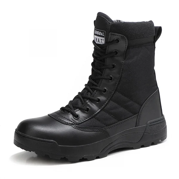 Greatshoes Mens Boots Hunting Boots,Black Leather Boots High Top Boots for Men,Anti-Slip Boots Desert Boots - Image 5