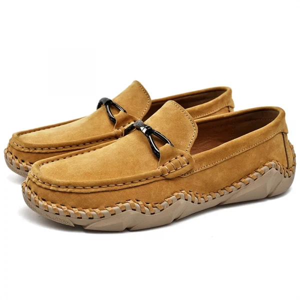 Men's Soft Moccasin Driving Loafers Suede Boat Shoes Fancy Men's Casual Genuine Leather Loafers - Image 6