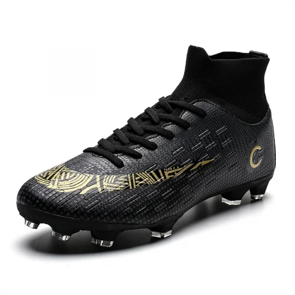 High Ankle Professional Long Nail Anti slip and Wear-resistant Training Fashion Football Sneakers Soccer Boots for Men - Image 3