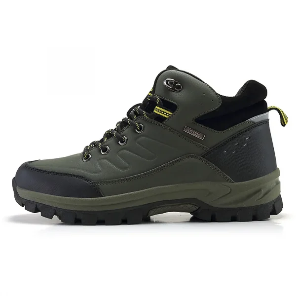 British Style Men Ankle Boot Fashion Footwear PU Leather High Top With Plush Men's Desert Outdoor Training Combat Snow Boots - Image 3