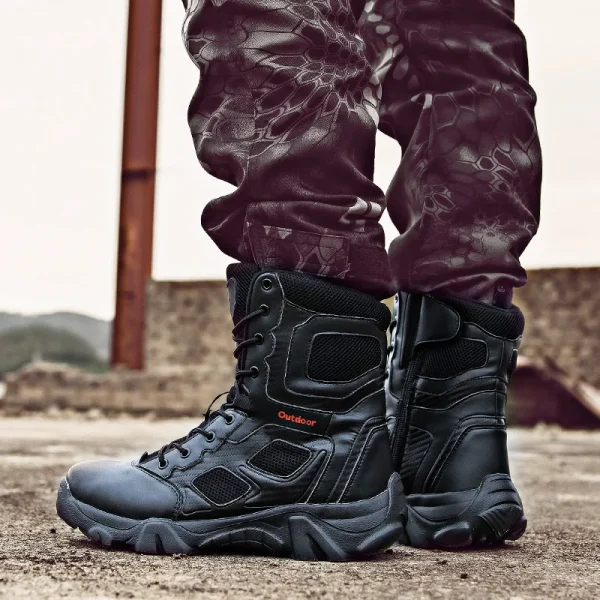 Waterproof Desert Boots High Top Outdoor Shoes Men's Tactical Boots for Men Size 40-47 - Image 3