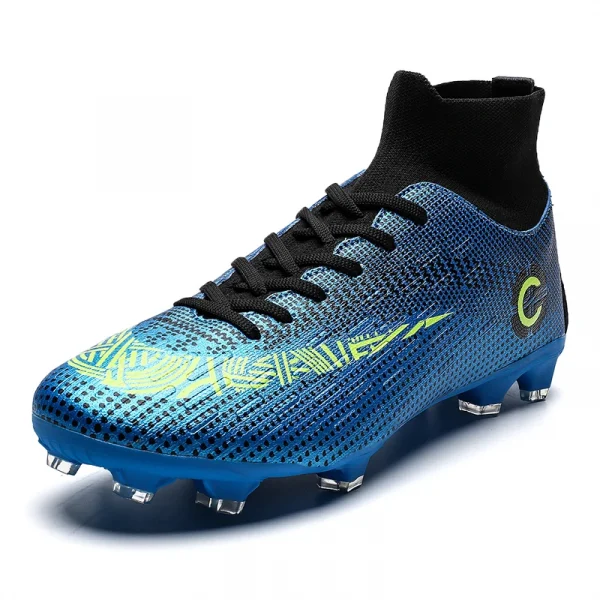High Ankle Professional Long Nail Anti slip and Wear-resistant Training Fashion Football Sneakers Soccer Boots for Men