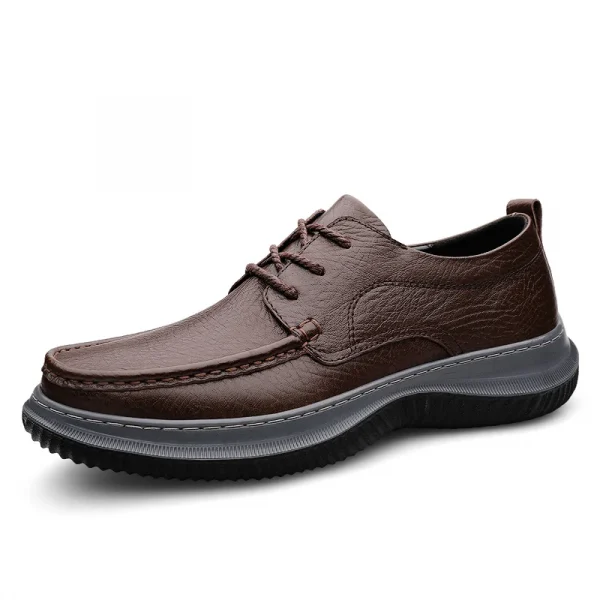 Models Best Sale Lofer Shoes for Men Boat Shoes Real Cow Leather Lace-up Business Casual Arch Support Quality Big 46 - Image 3