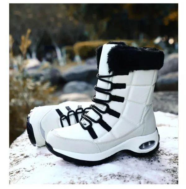 Women Winter Boots Heels Women's Ankle Boots Thick-soled Wool Casual  Snow Boots for Women Shoes - Image 6
